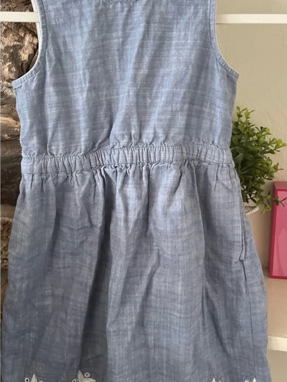 Cat & Jack Light Blue Sleeveless Chambray Dress